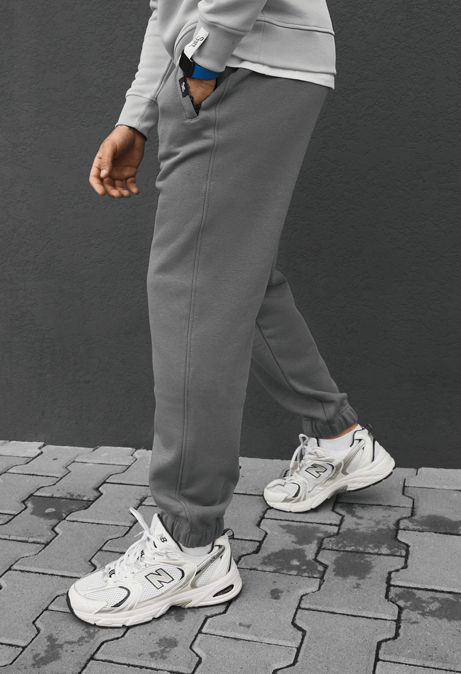 Spodnie dresowe Staff dexo gray fleece