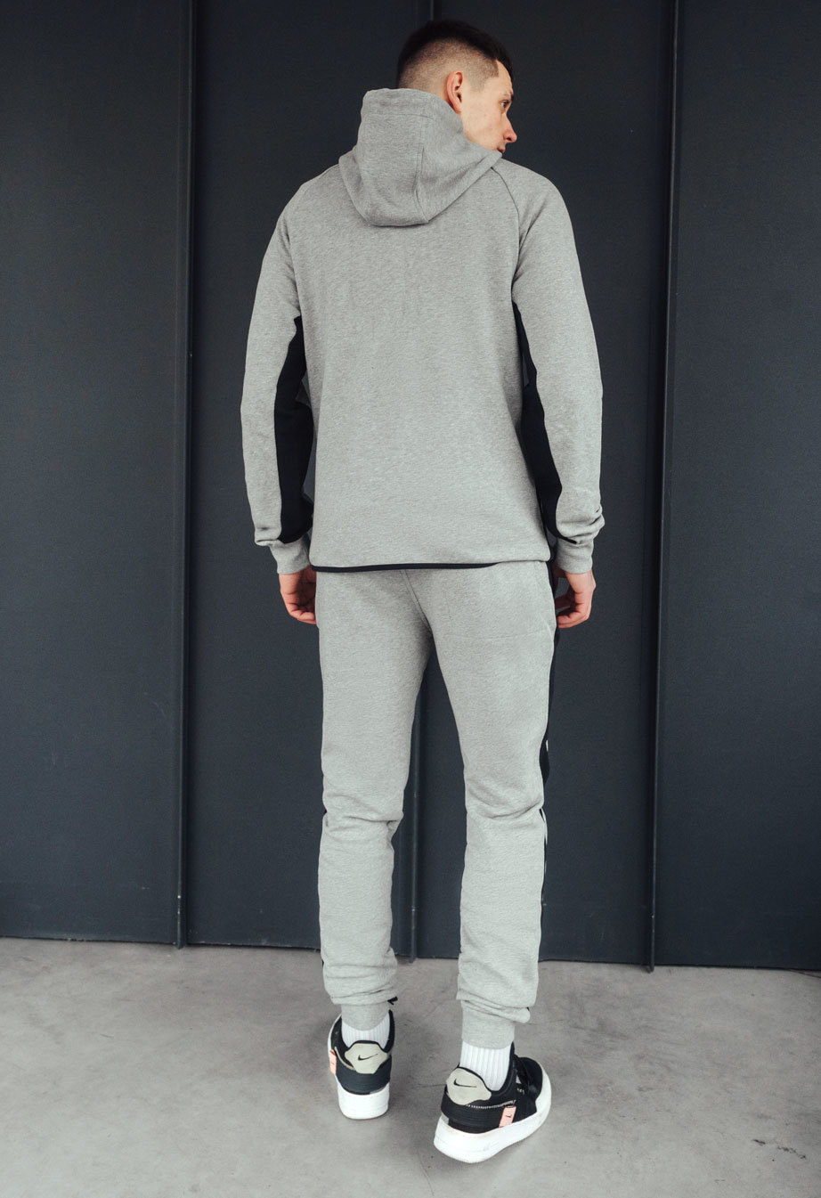 Komplet dresowy Staff samb gray melange & black