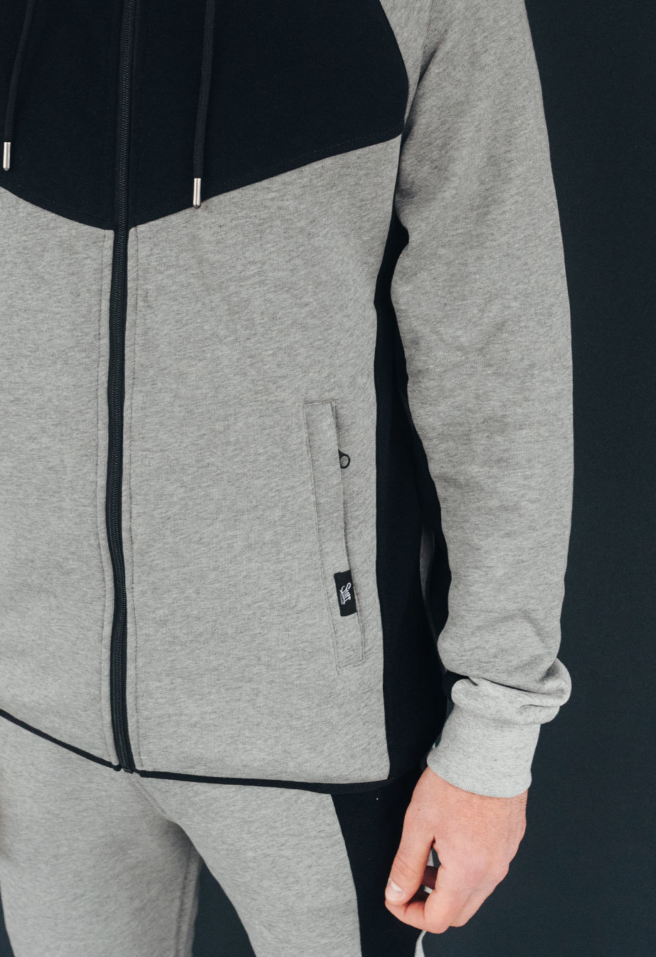 Komplet dresowy Staff samb gray melange & black