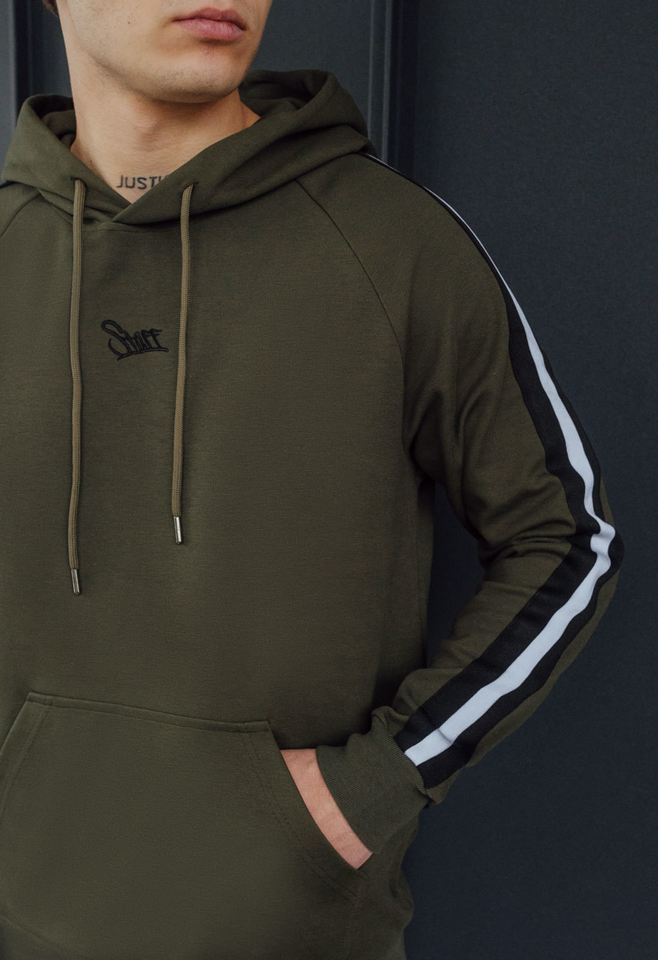 Komplet dresowy Staff interlock khaki