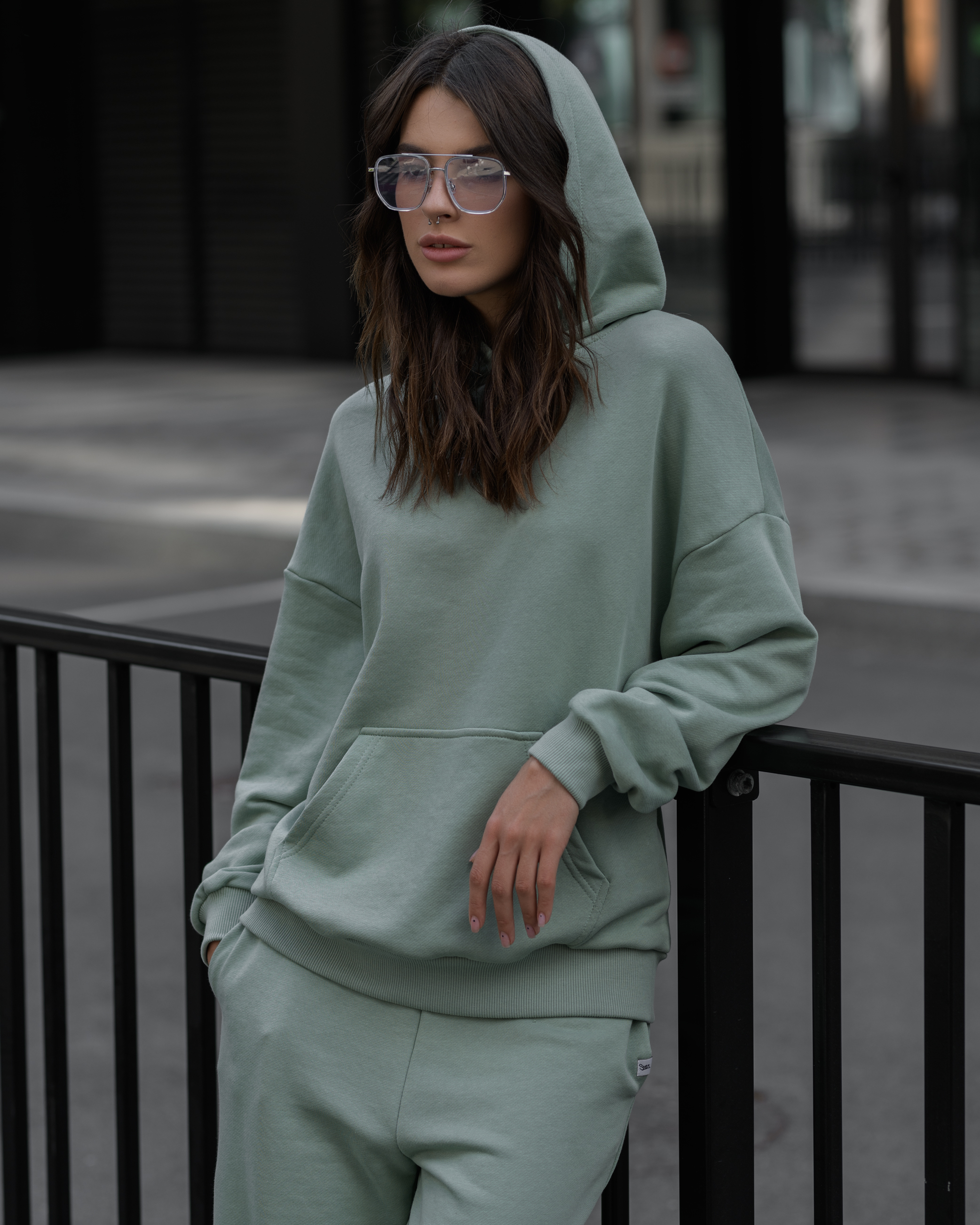 Damski dres sportowy Staff st light green oversize