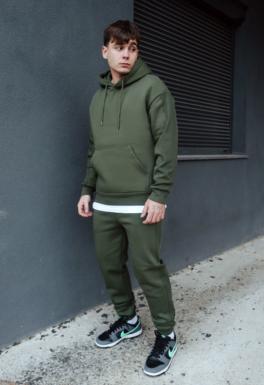 Dres sportowy Staff cr khaki oversize fleece