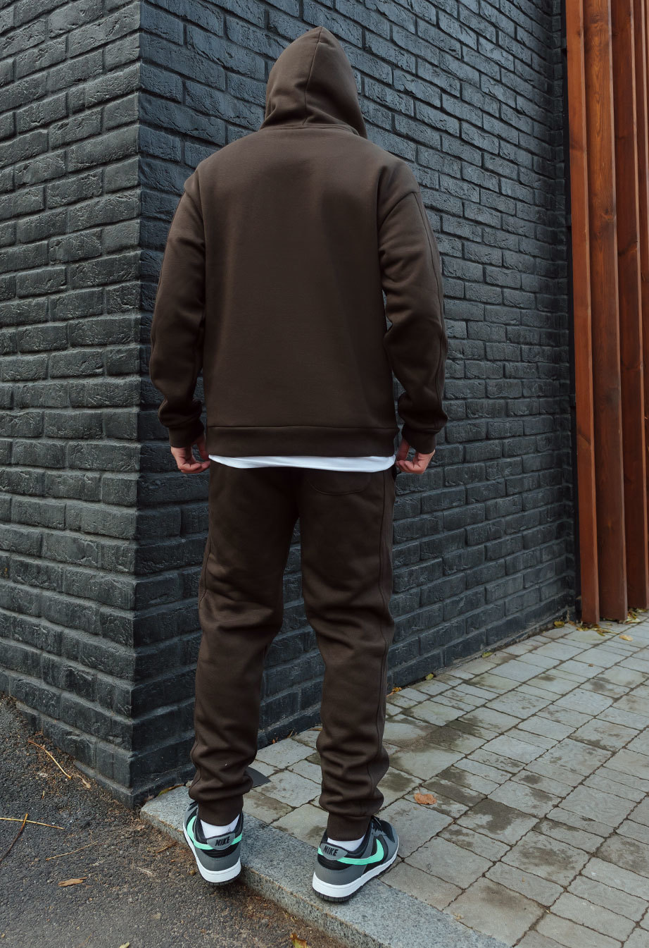 Dres sportowy Staff cr dark brown oversize fleece