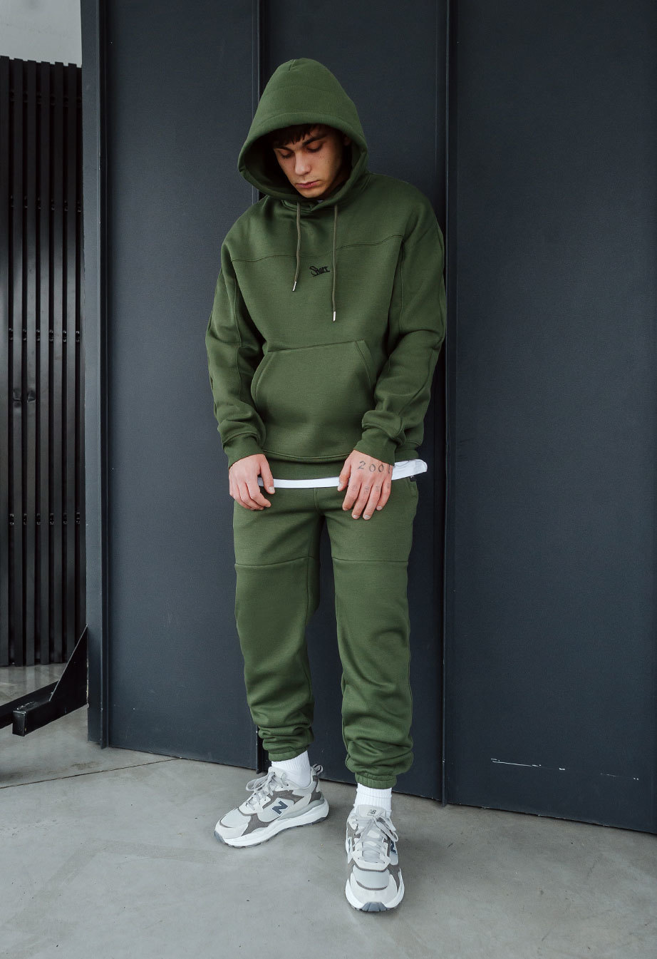 Dres sportowy  Staff sa khaki logo fleece