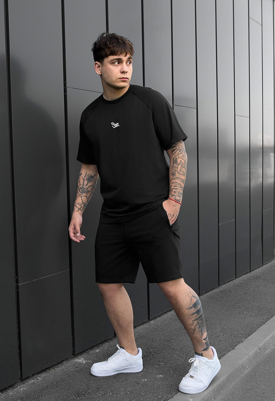Komplet koszulka + spodenki Staff mb black