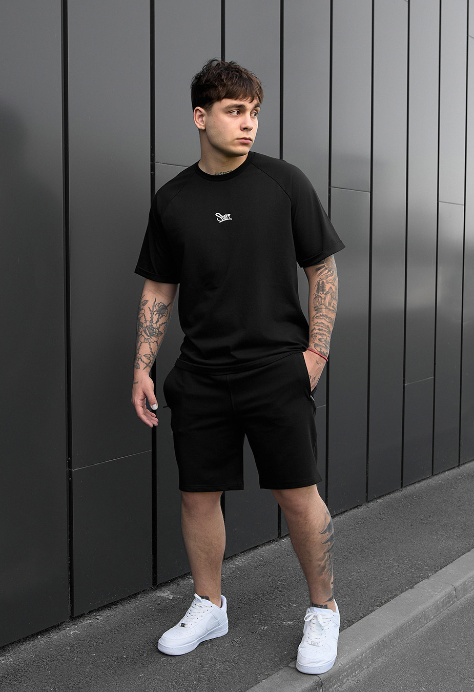 Komplet koszulka + spodenki Staff mb black