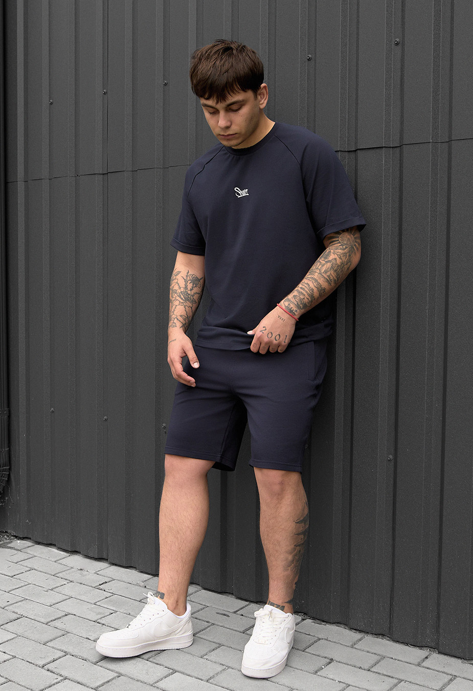Komplet koszulka + spodenki Staff mb navy