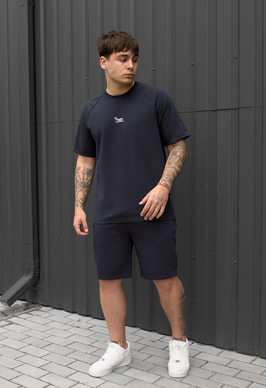 Komplet koszulka + spodenki Staff mb navy