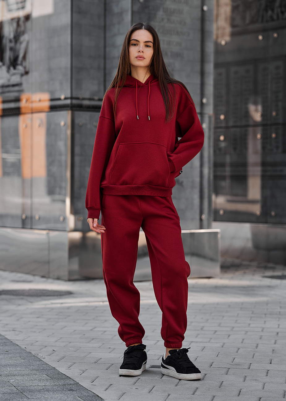 Damski dres Staff nexa bordo oversize fleece