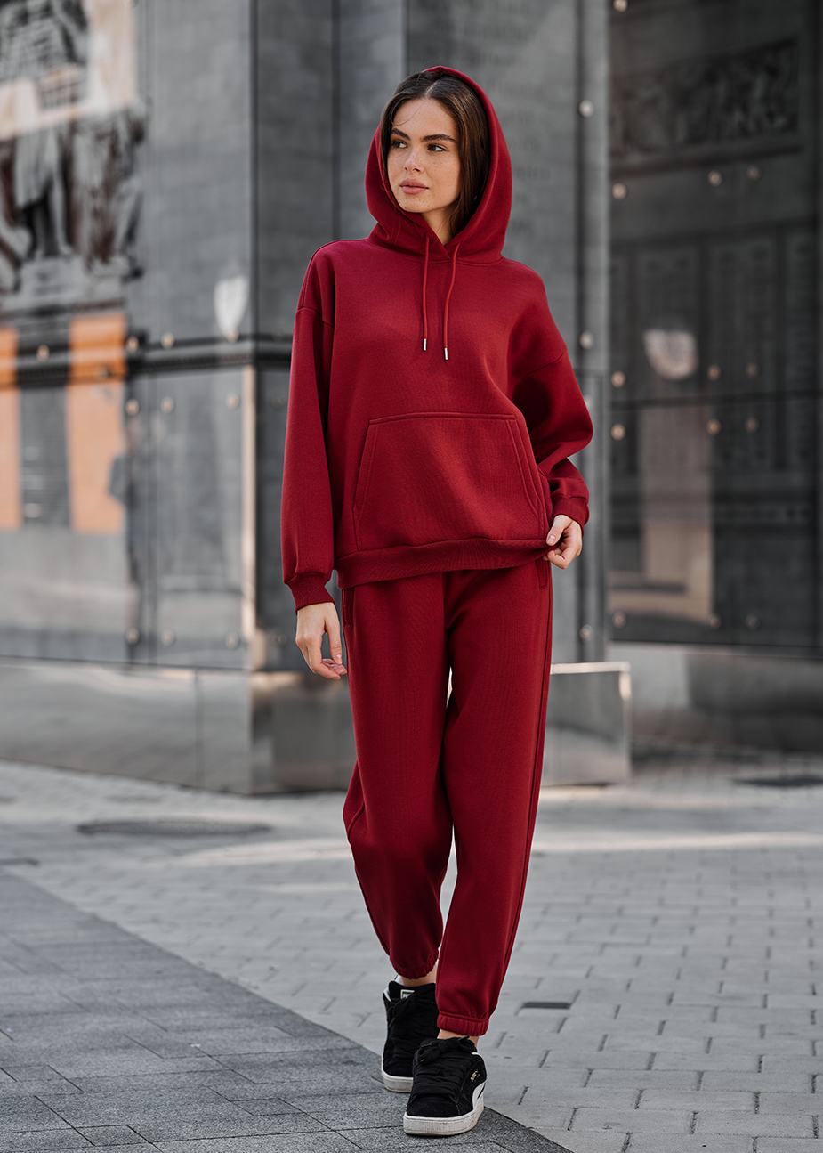 Damski dres Staff nexa bordo oversize fleece