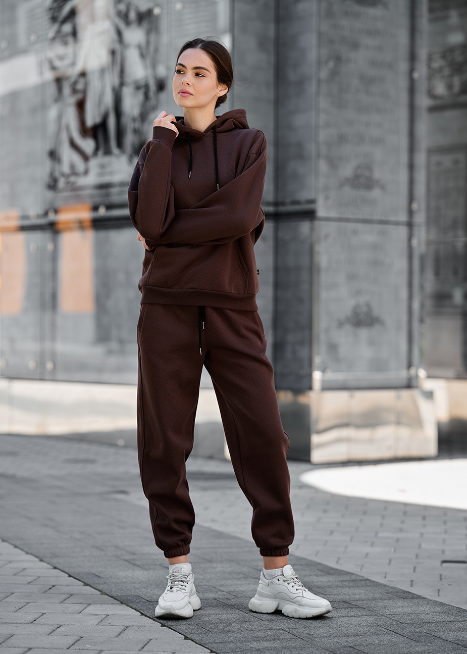 Damski dres Staff nexa brown oversize fleece