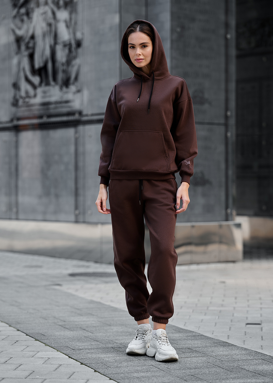 Damski dres Staff nexa brown oversize fleece