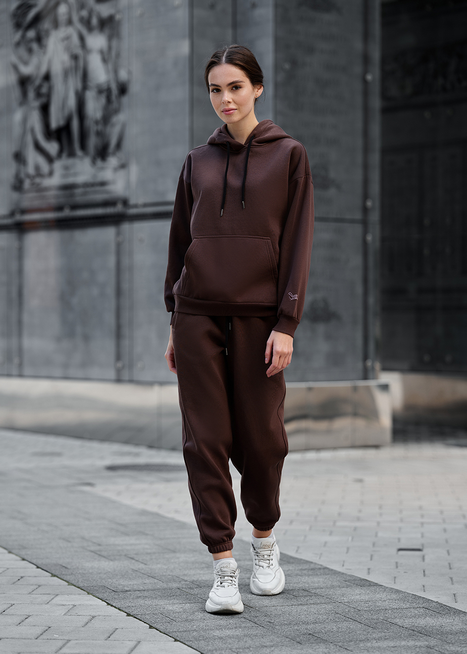 Damski dres Staff nexa brown oversize fleece