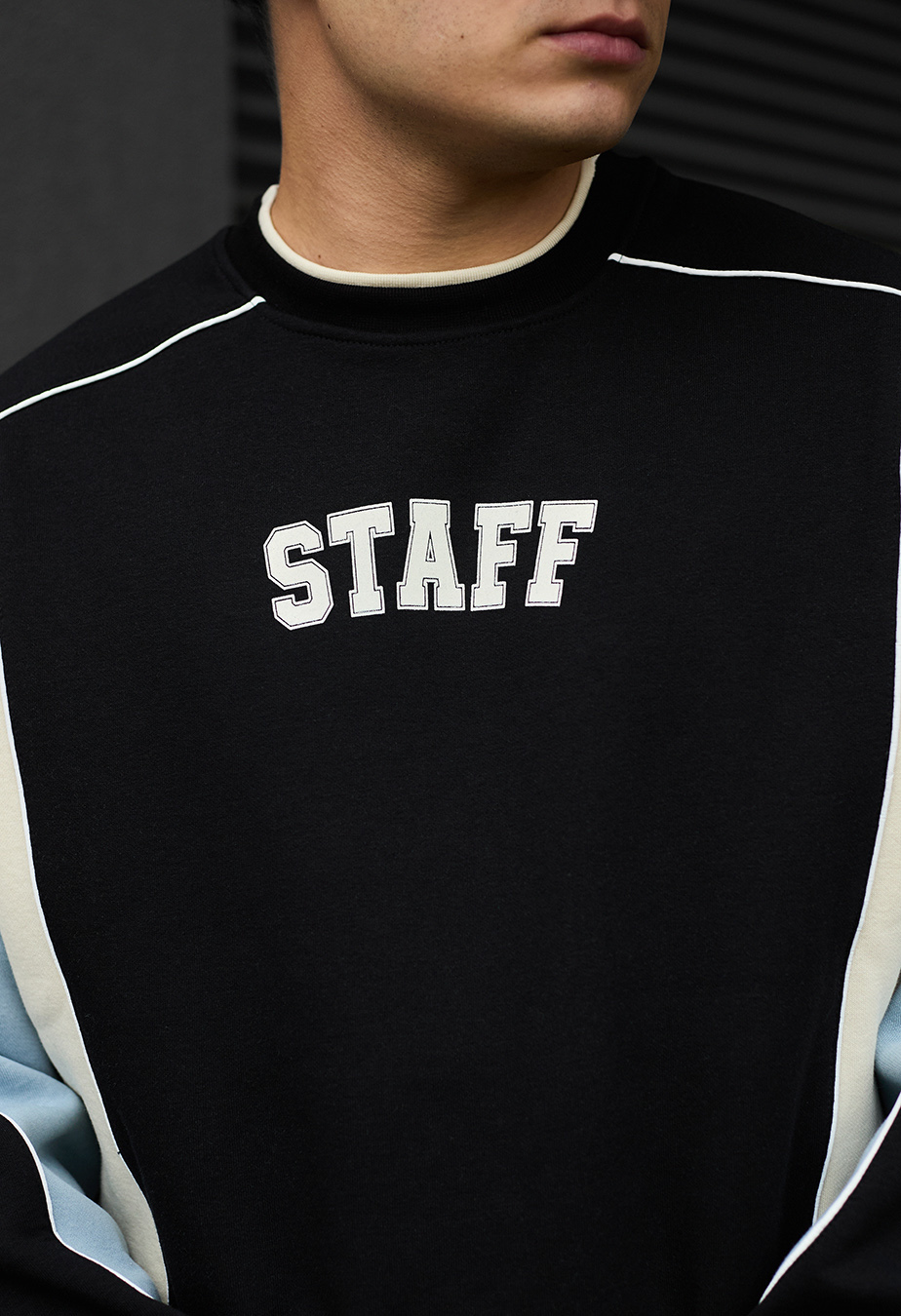 Bluza Staff logo reflective oversize fleece