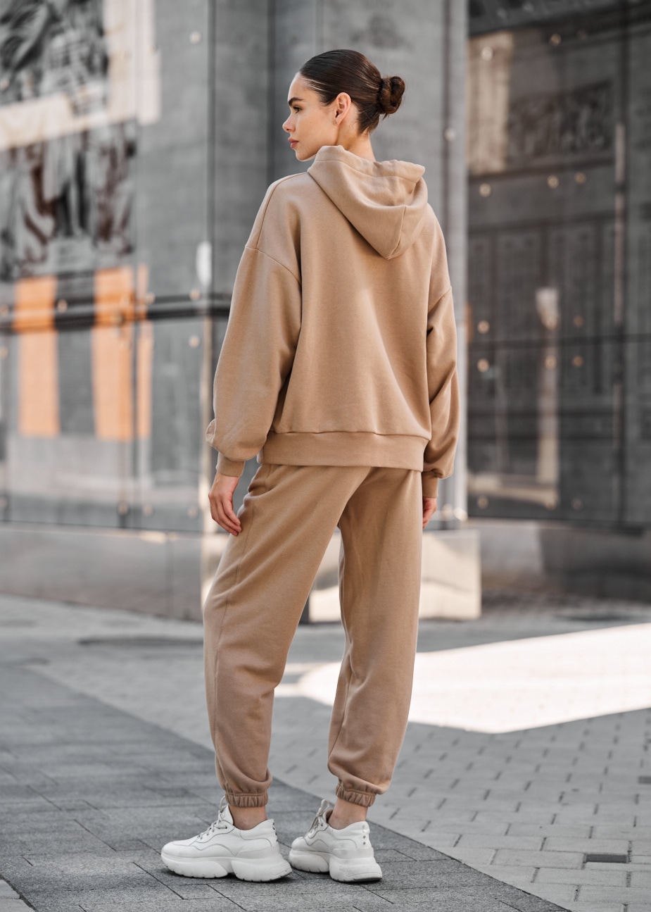 Damski dres Staff nexa light brown oversize fleece