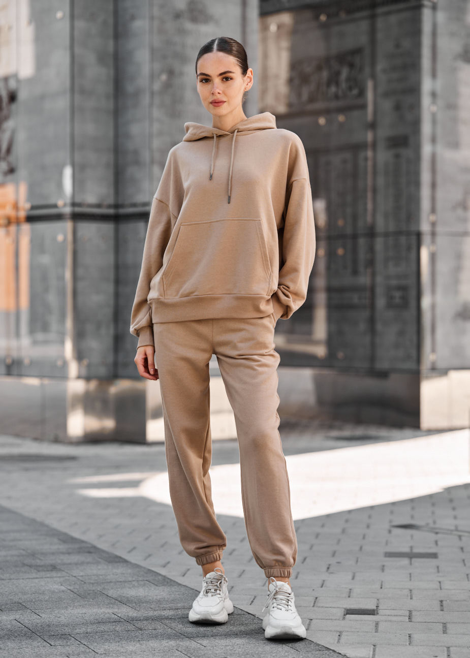 Damski dres Staff nexa light brown oversize fleece