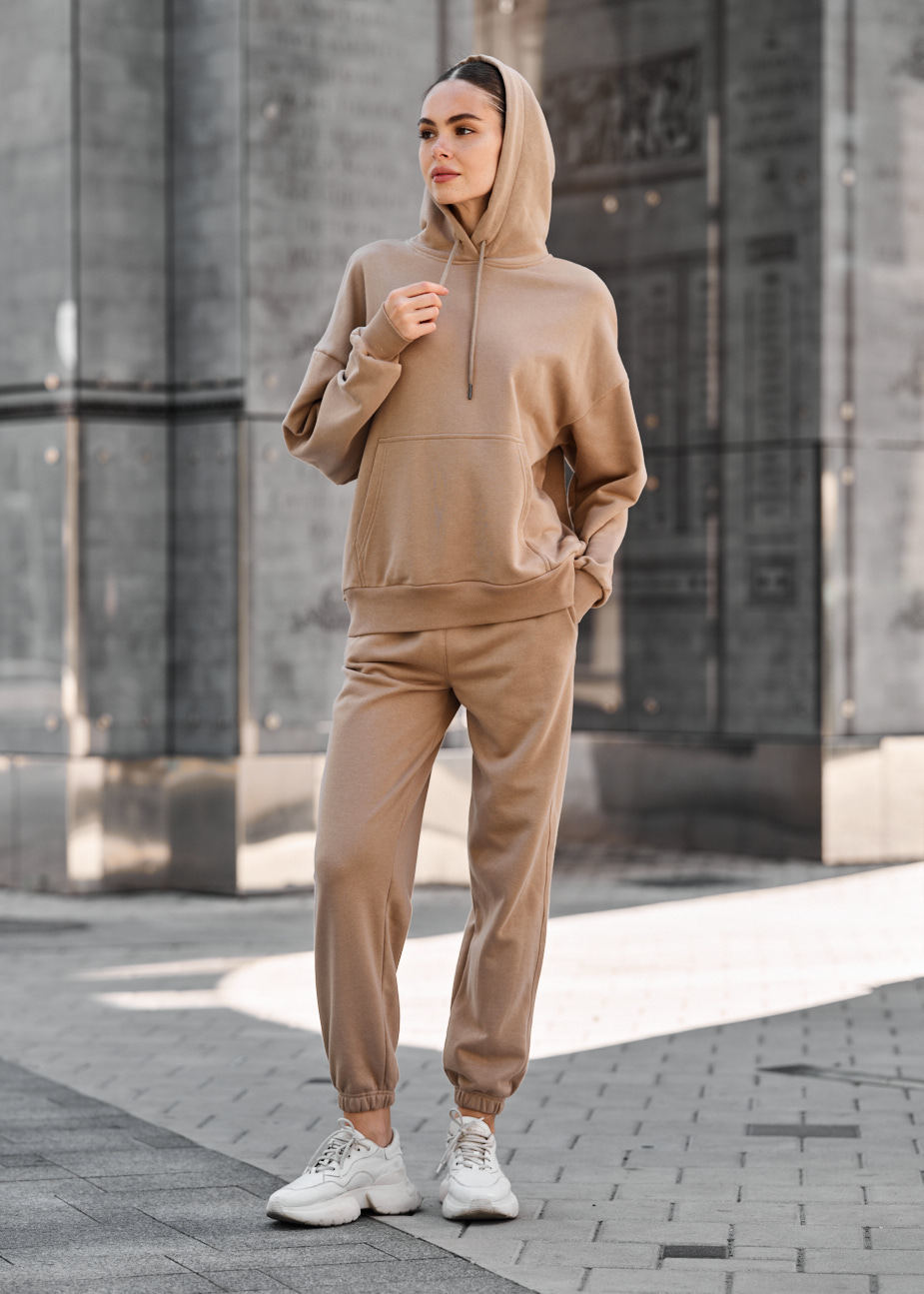 Damski dres Staff nexa light brown oversize fleece