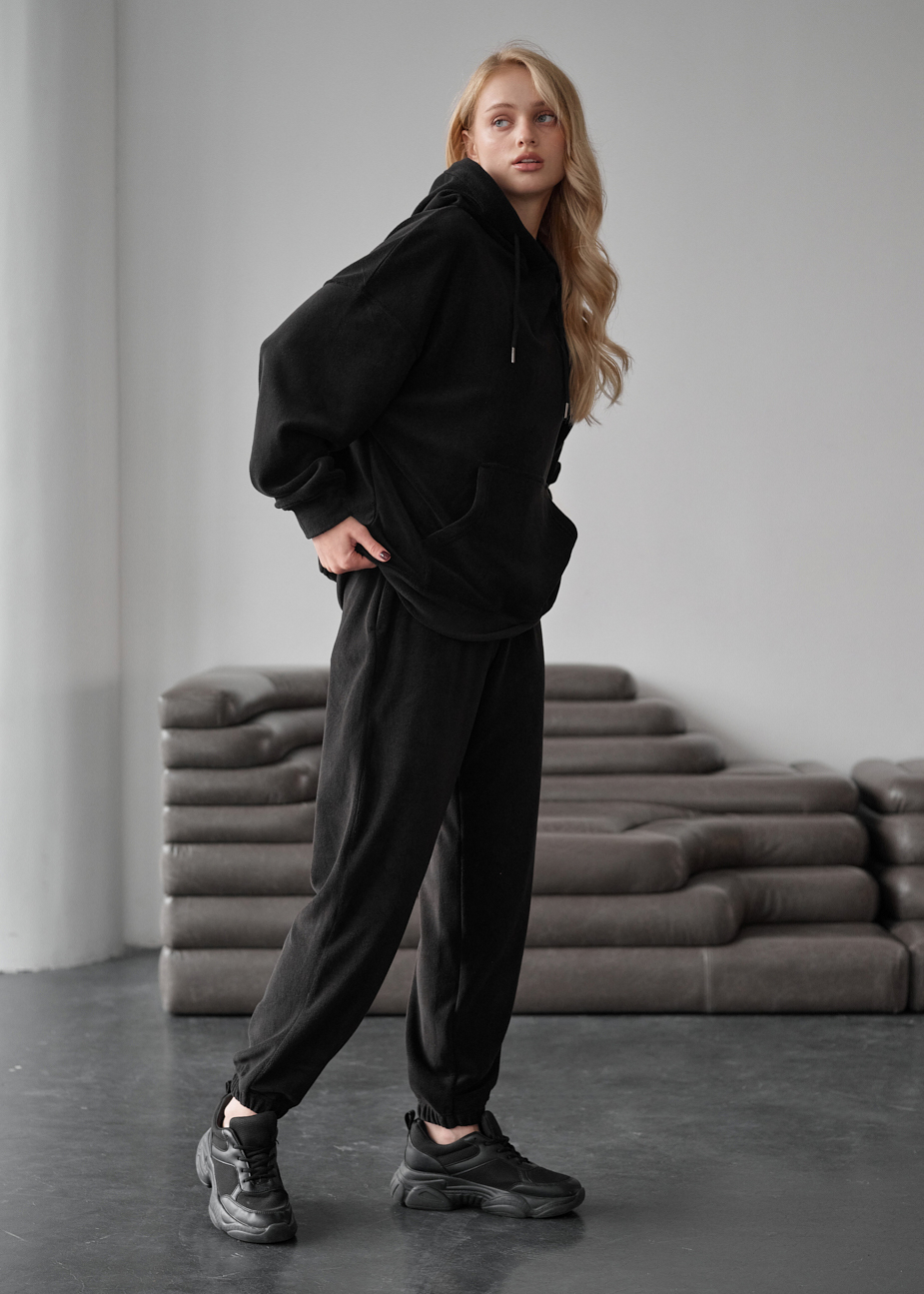 Damski dres Staff nu black fleece oversize