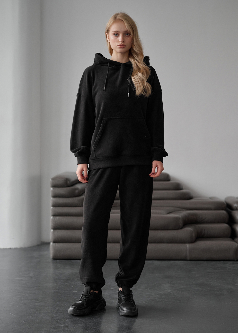 Damski dres Staff nu black fleece oversize