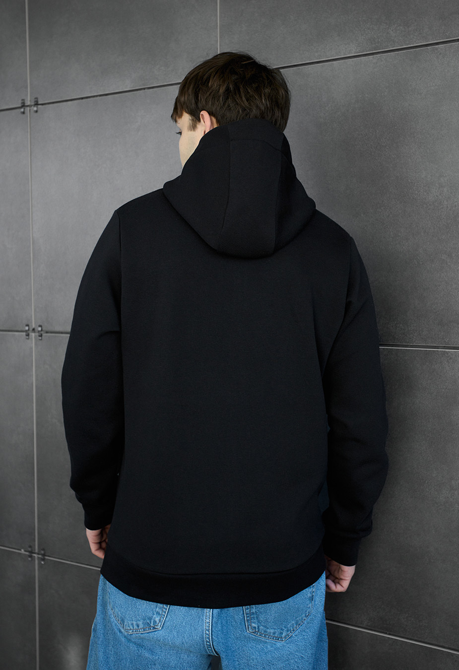 Bluza z kapturem Staff zip black logo fleece