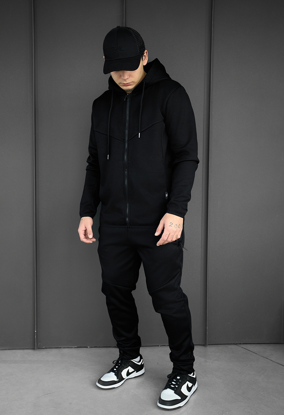 Dres Staff tr zip black fleece