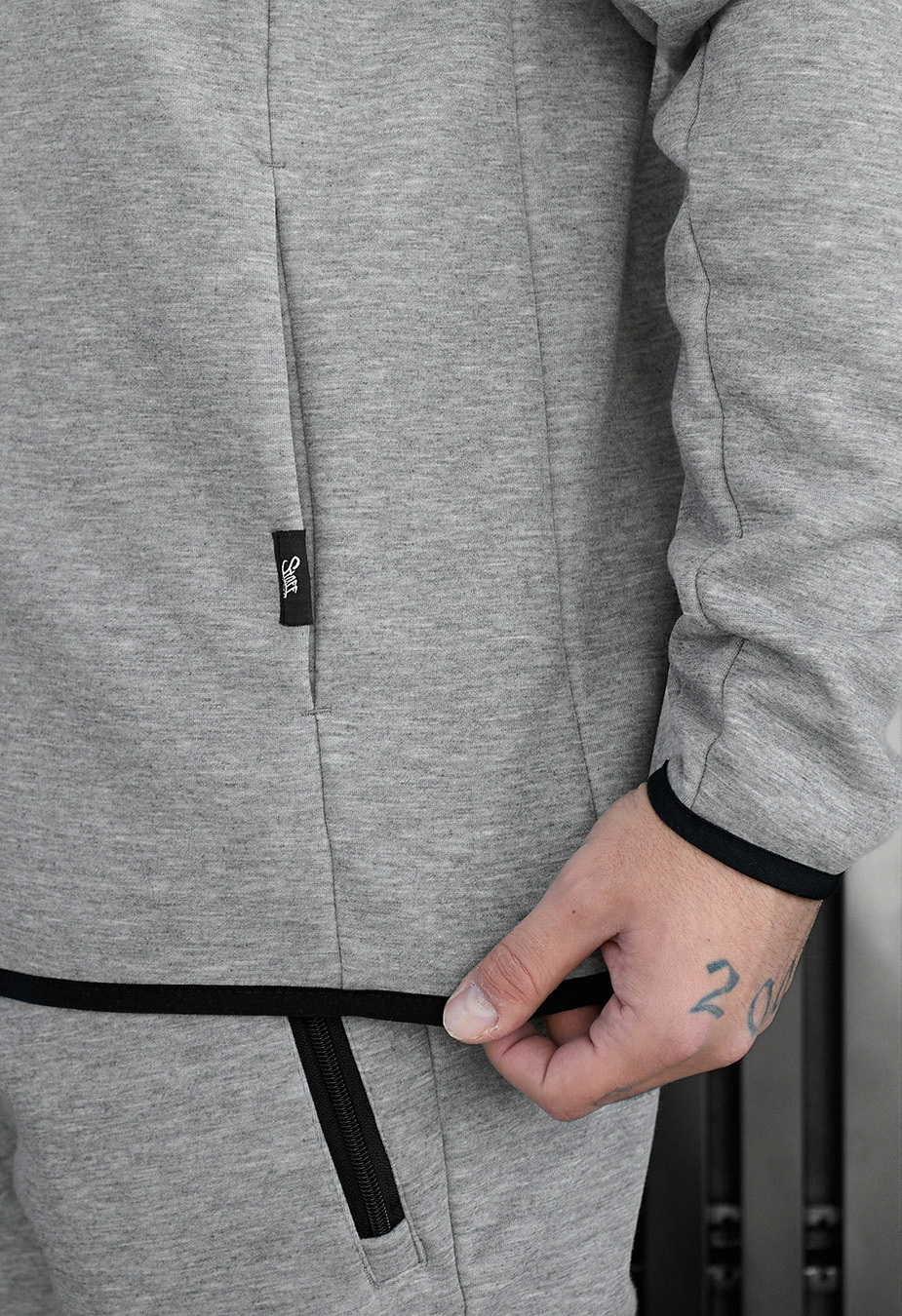 Dres Staff tr zip gray melange fleece