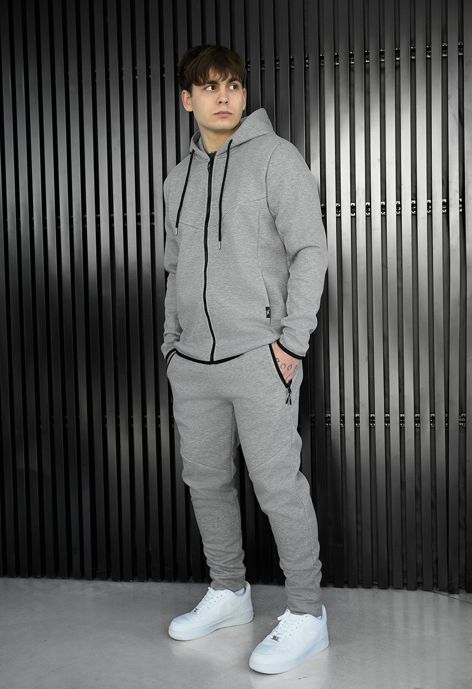 Dres Staff tr zip gray melange fleece