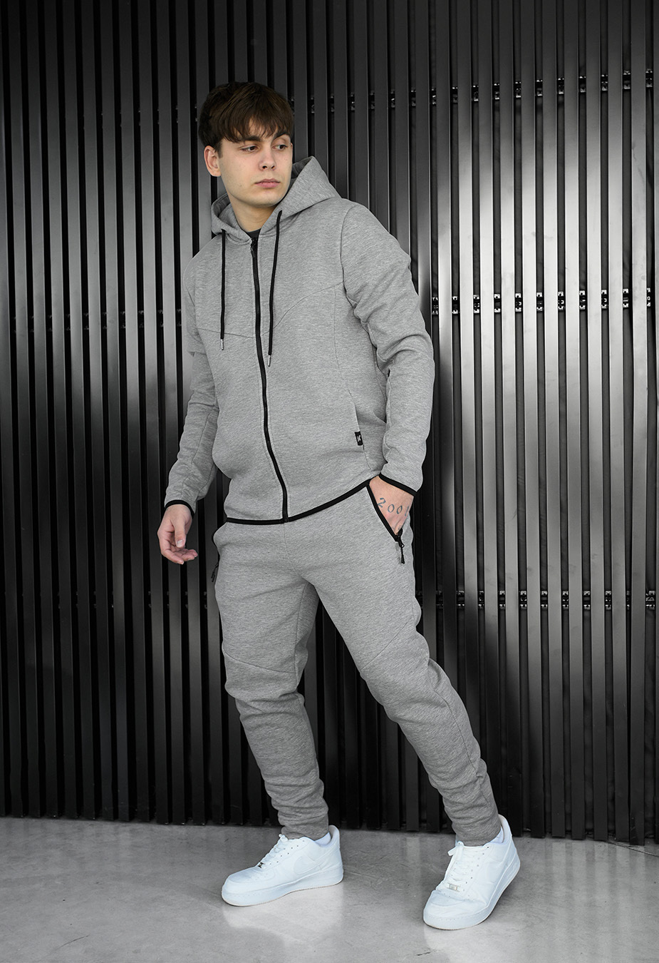 Dres Staff tr zip gray melange fleece