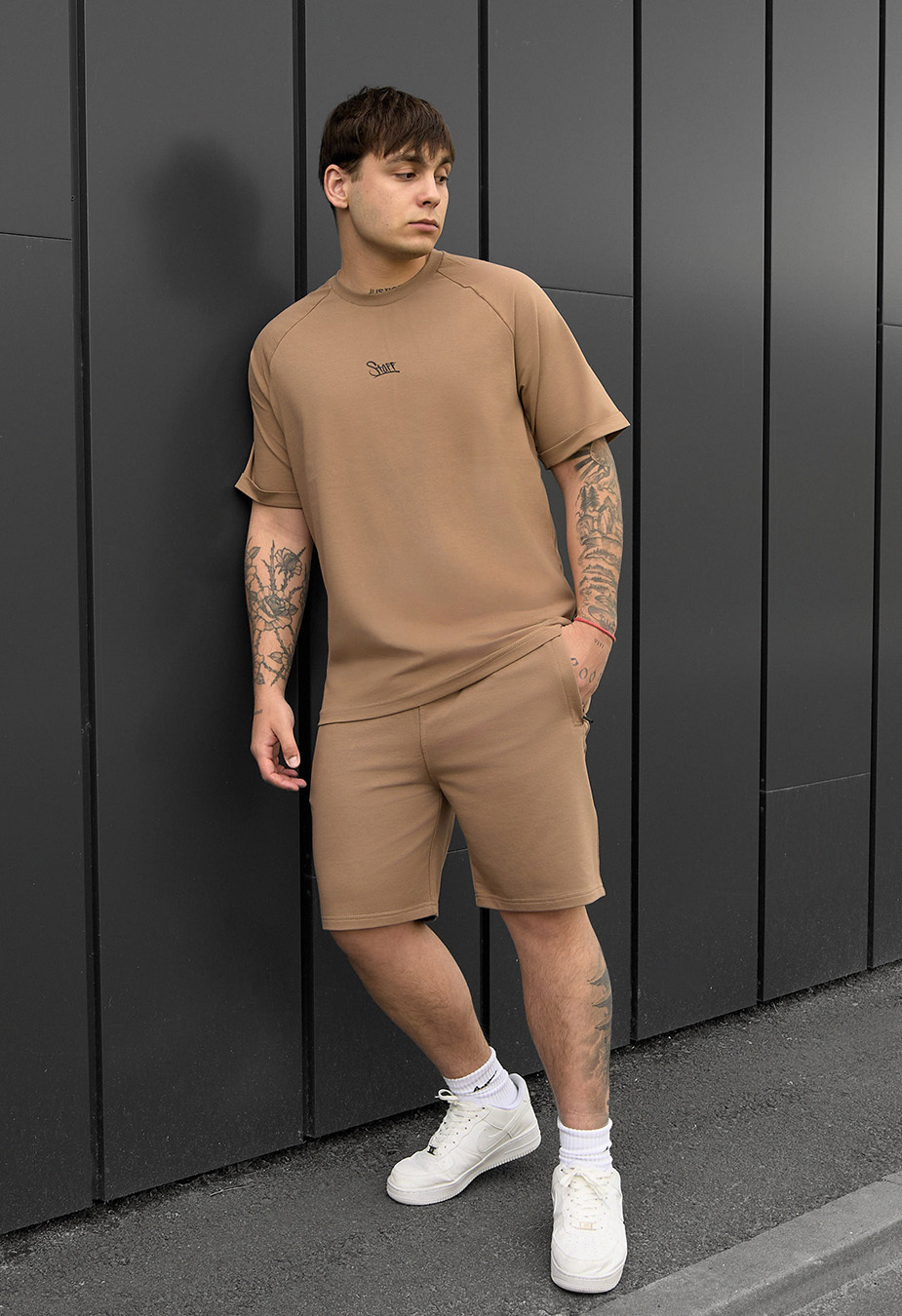 Komplet koszulka + spodenki Staff mb brown