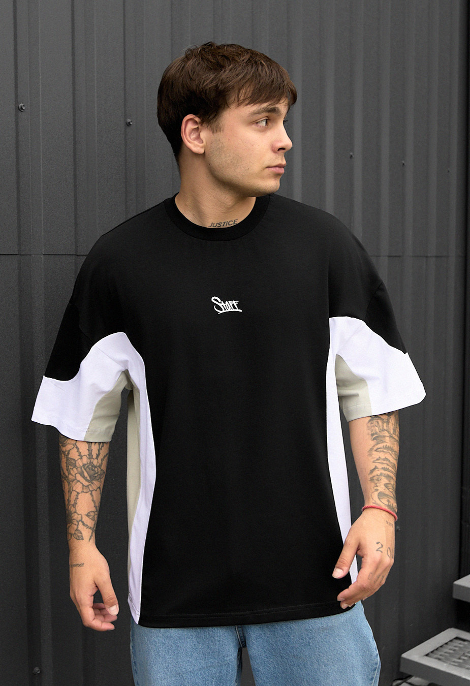 Koszulka Staff color block oversize
