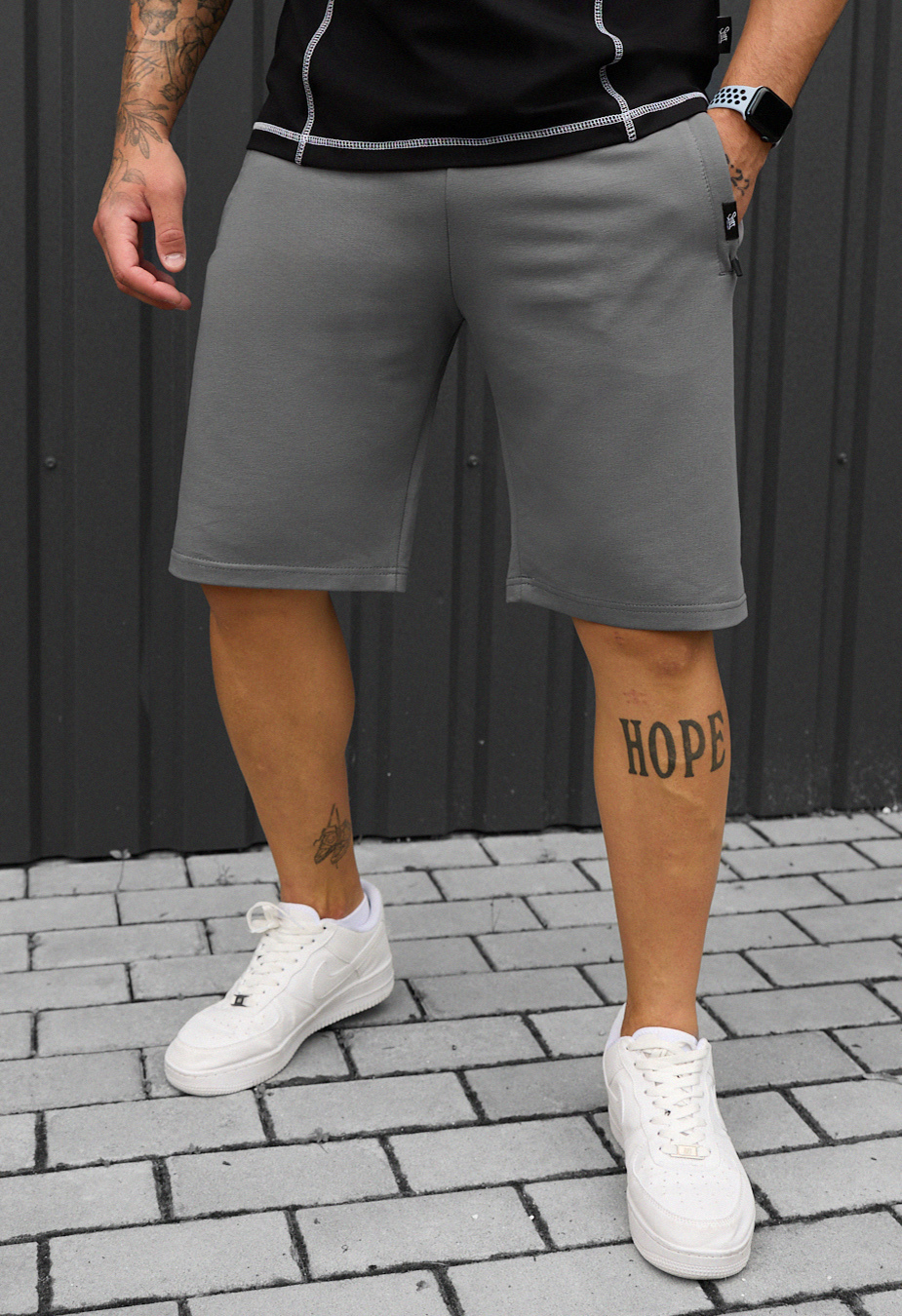 Spodenki Staff wh gray