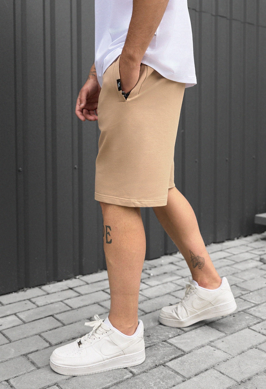 Spodenki Staff wh beige