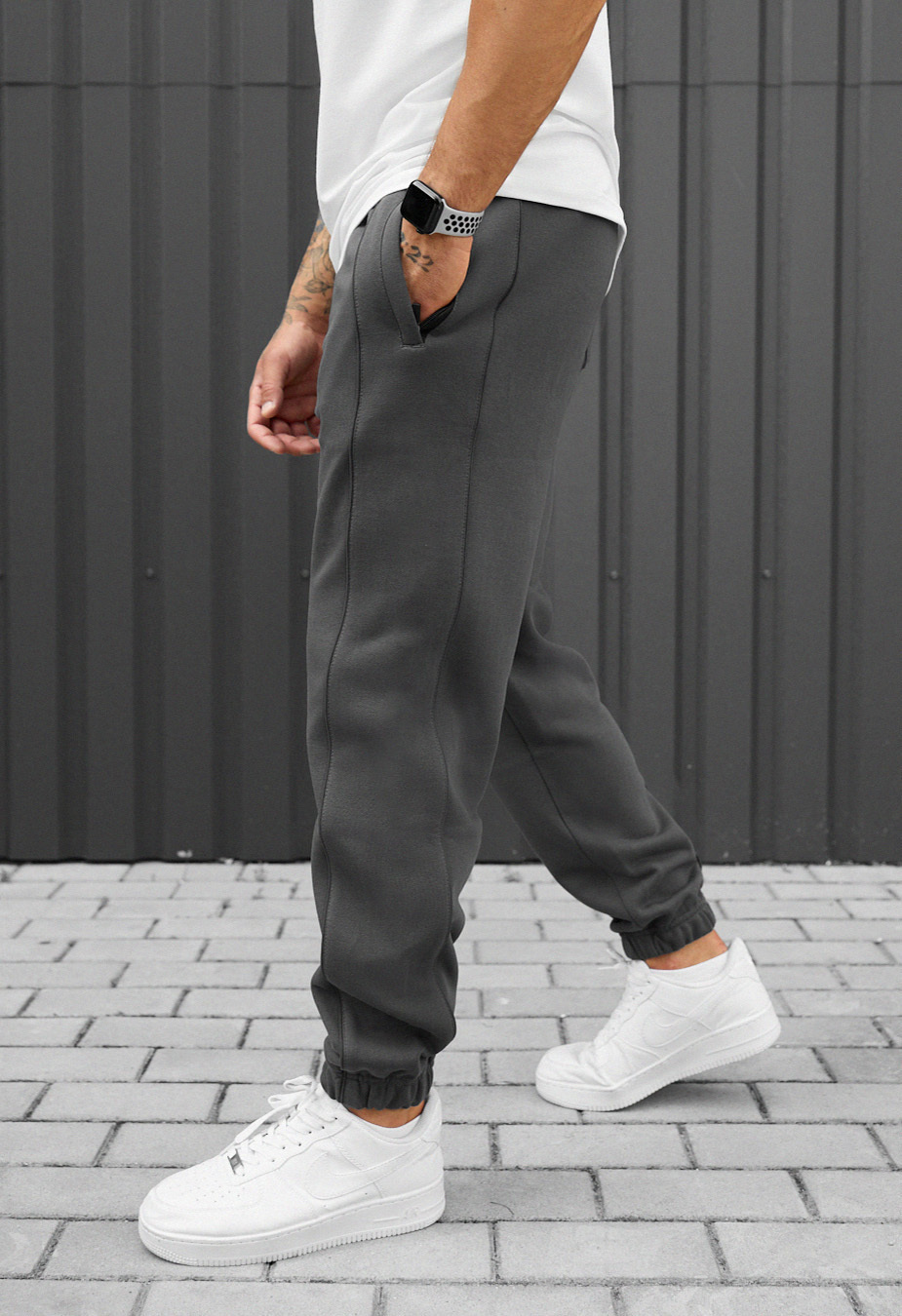 Spodnie dresowe Staff siv gray reflective