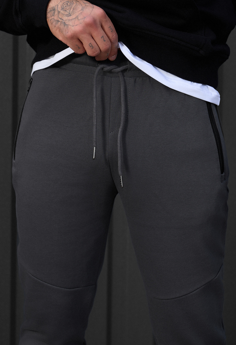 Spodnie dresowe Staff wol dark gray