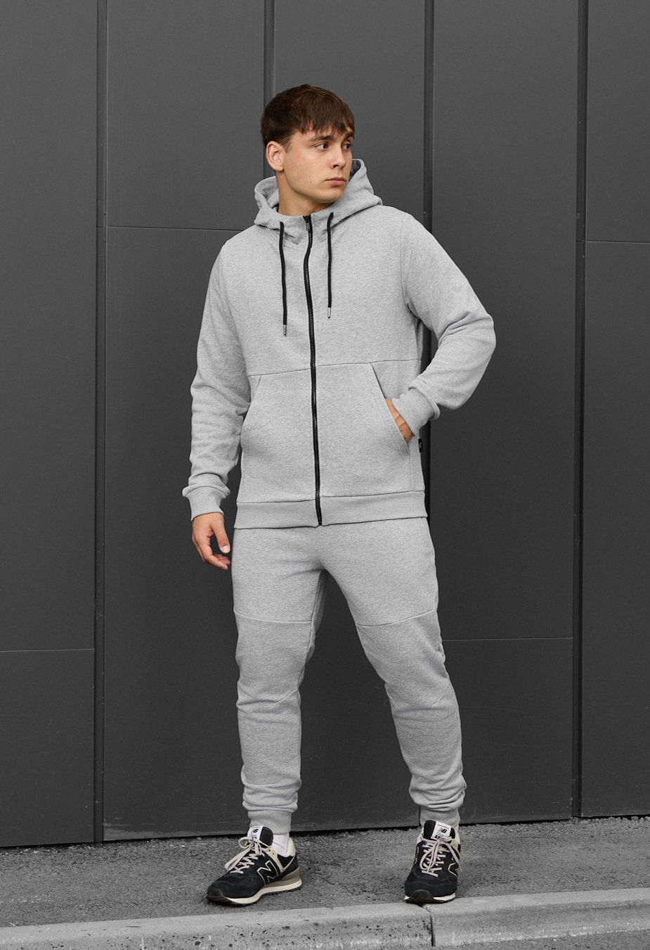 Dres Staff wo zip gray melange