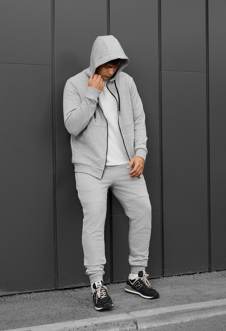 Dres Staff wo zip gray melange