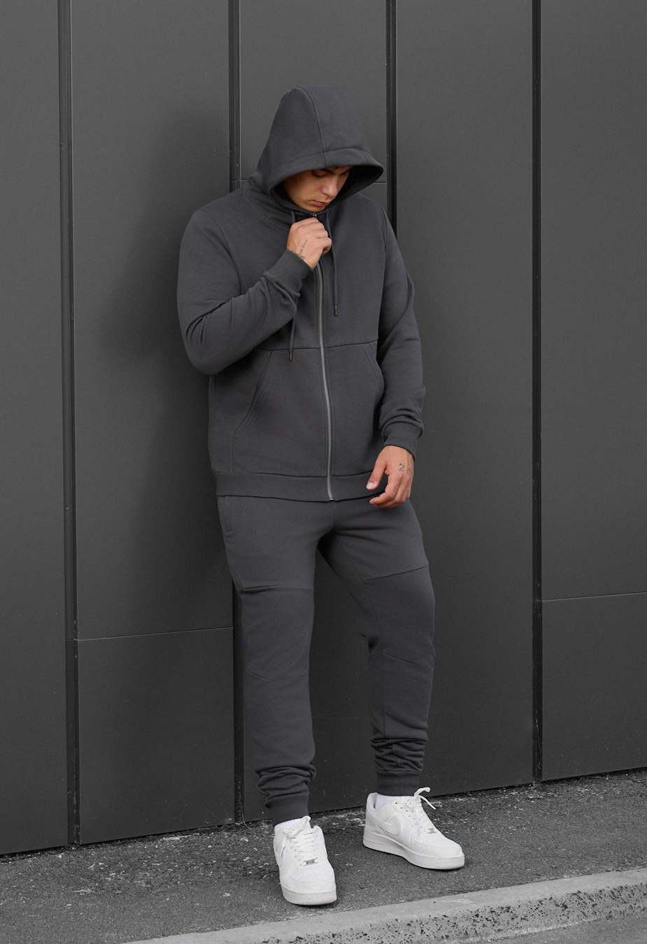 Dres Staff wo zip dark gray