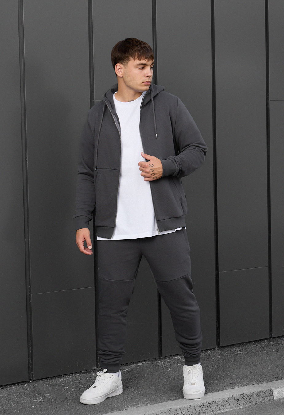 Dres Staff wo zip dark gray