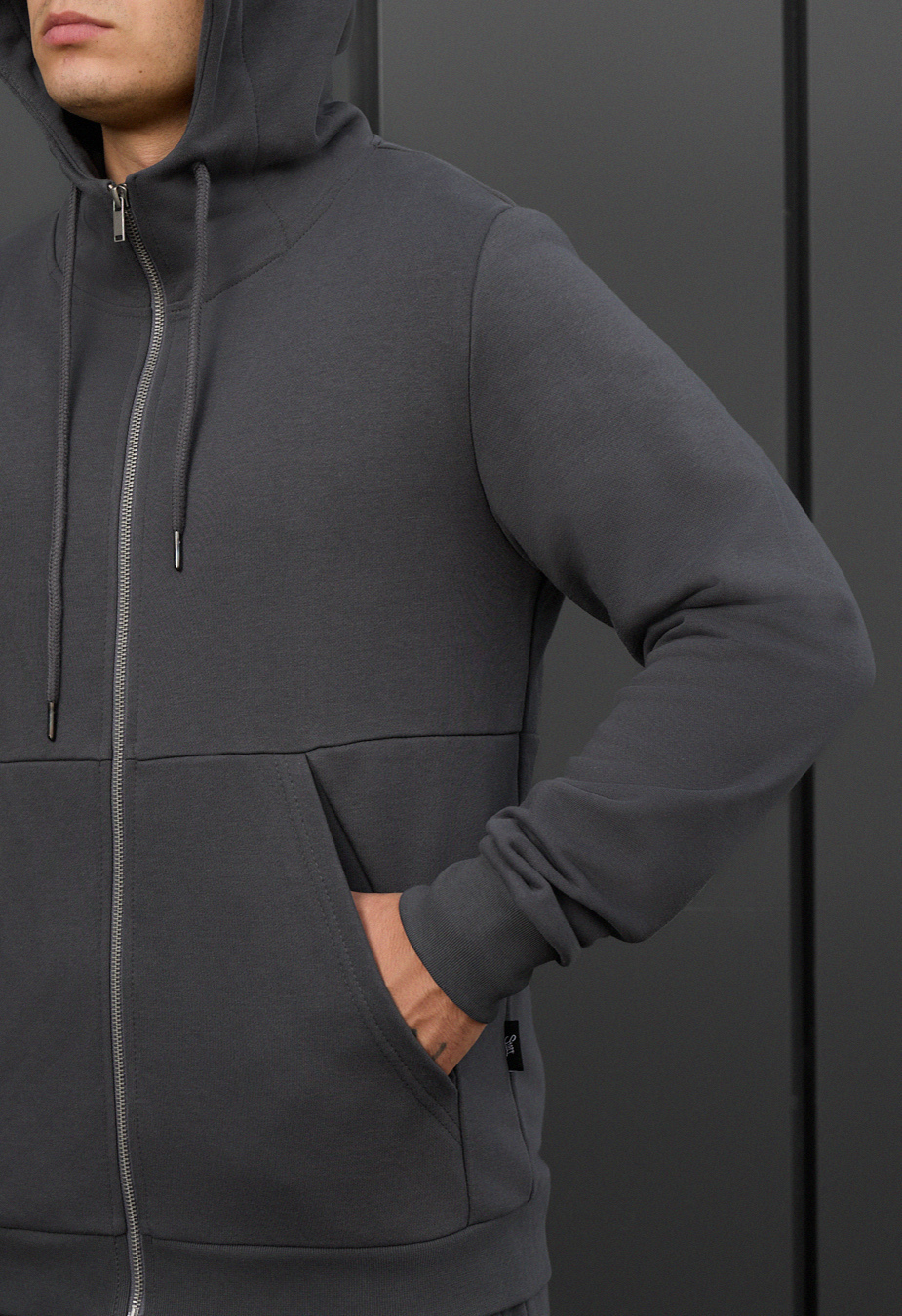 Dres Staff wo zip dark gray