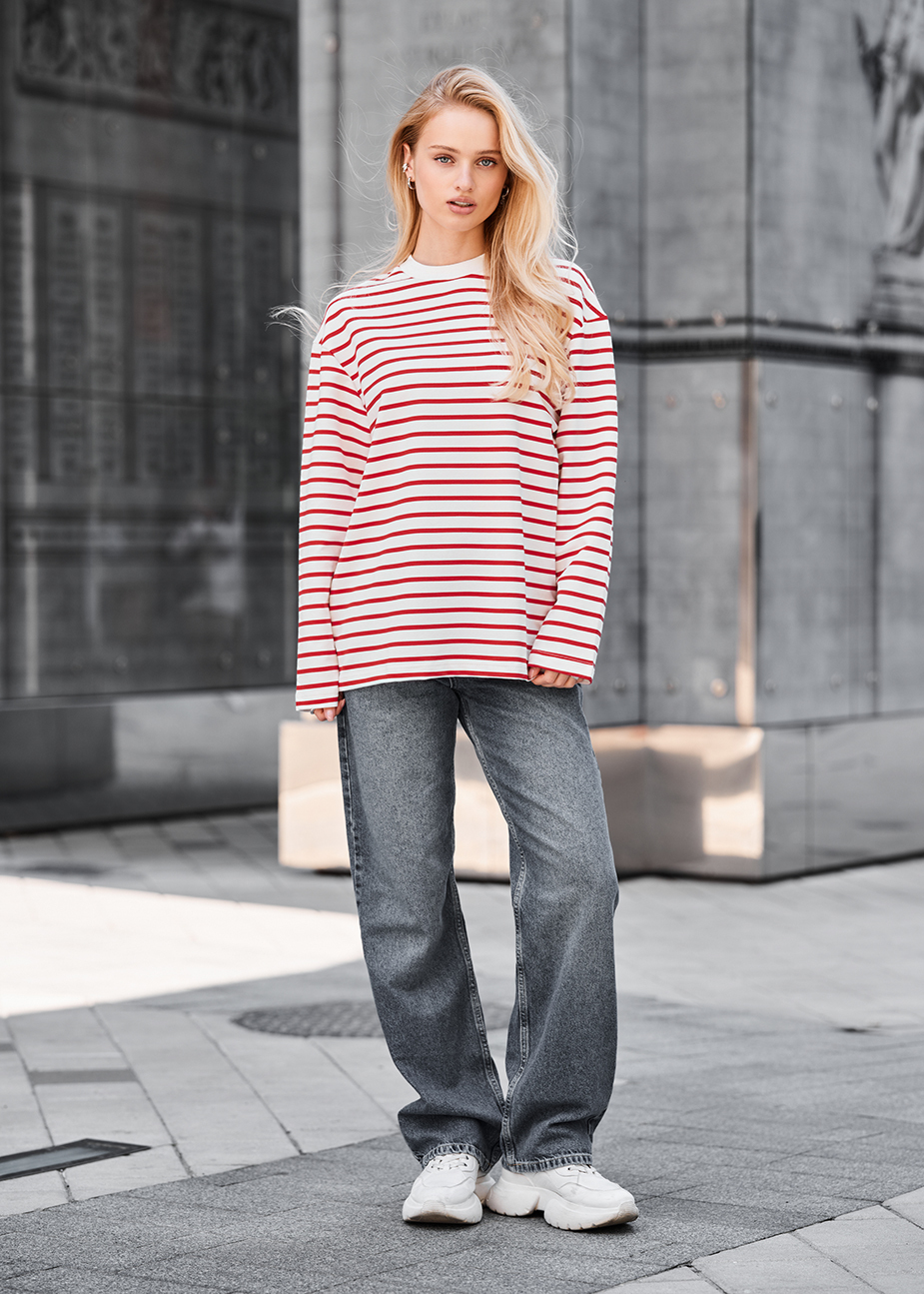 Longsleeve Staff os bordo & white