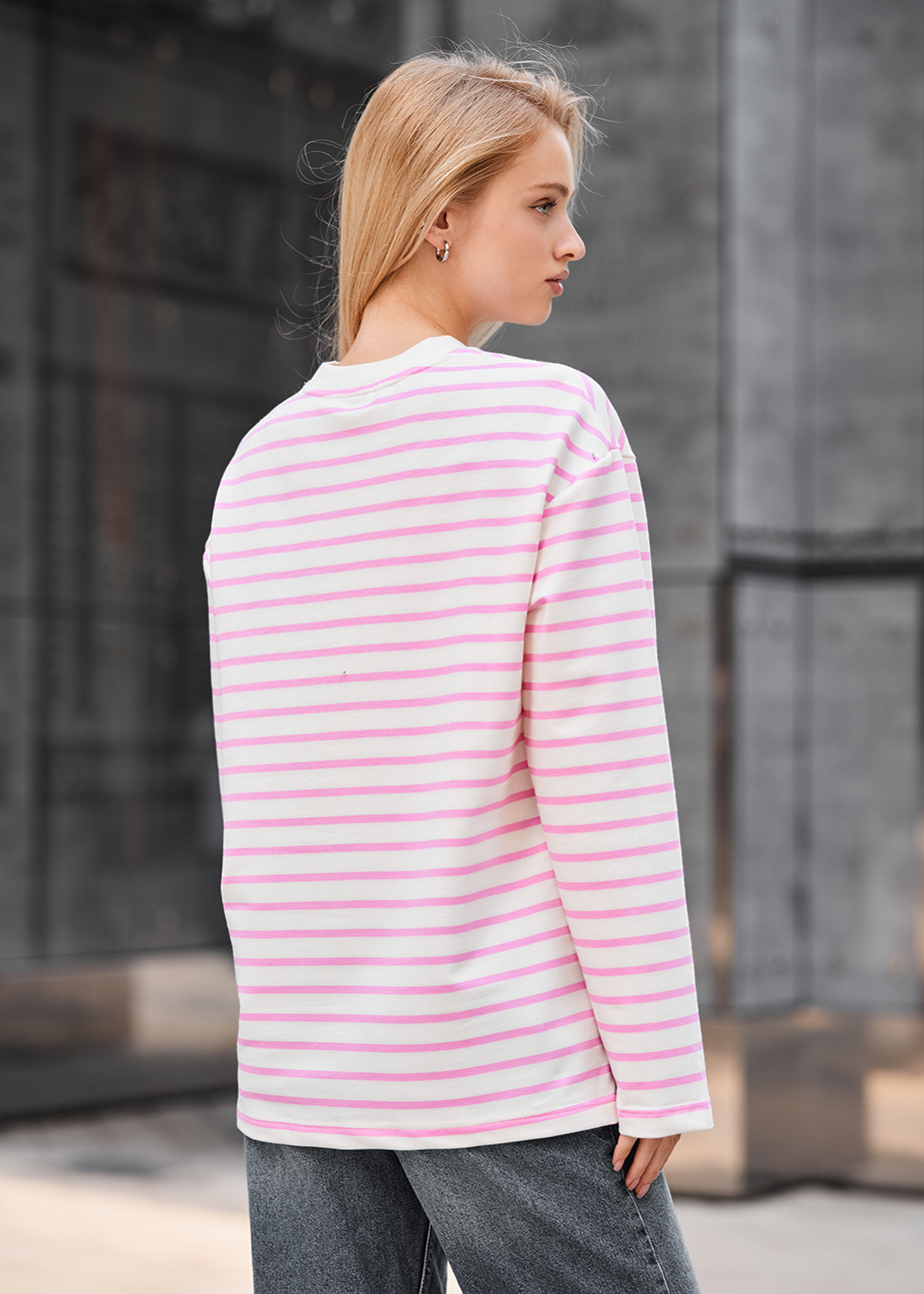Longsleeve Staff os pink & white