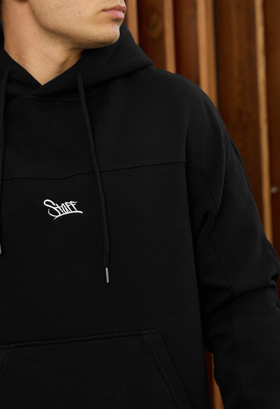 Dres Staff say black logo fleece