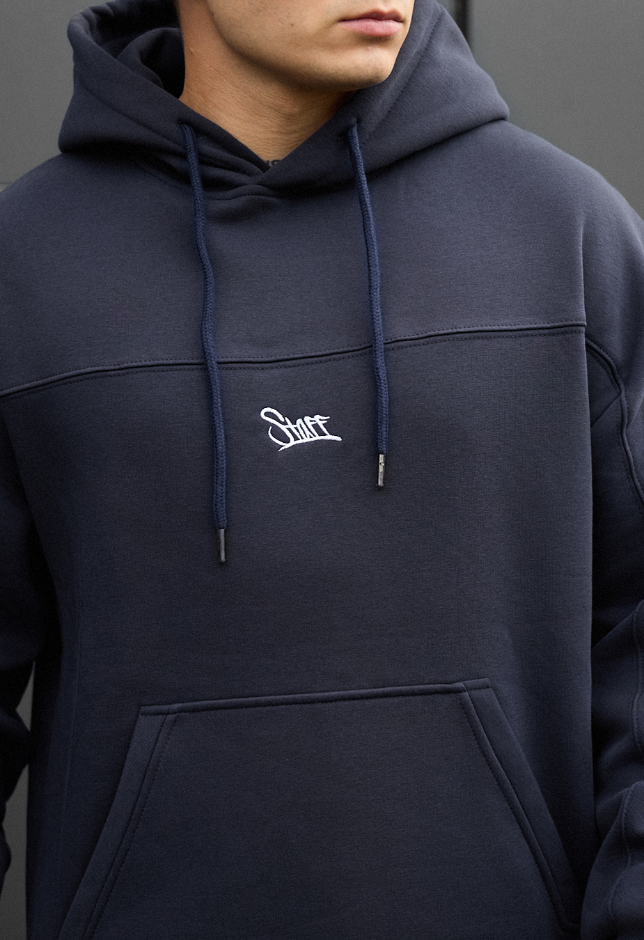 Dres Staff say navy logo fleece