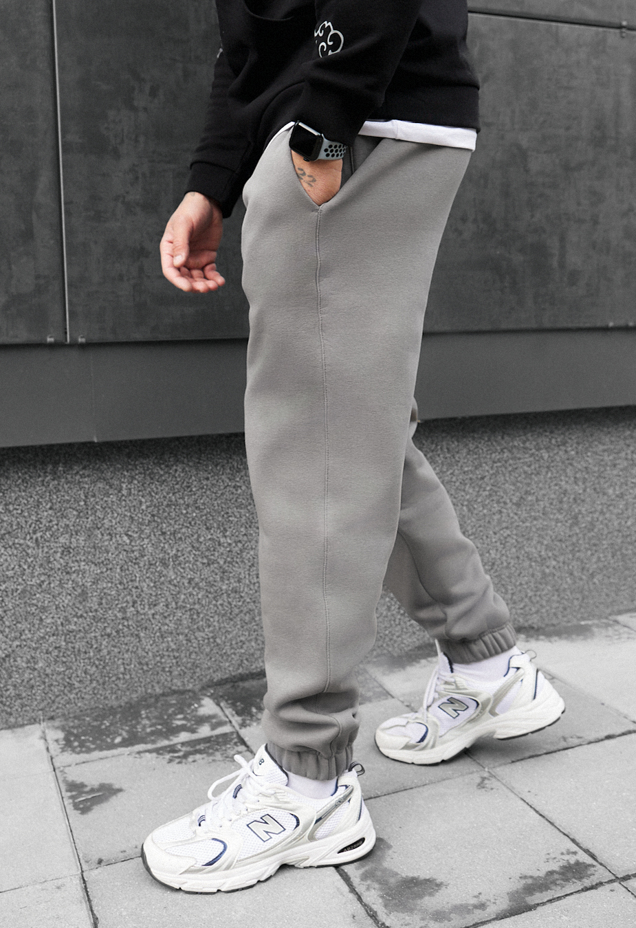 Spodnie sportowe Staff pa gray fleece