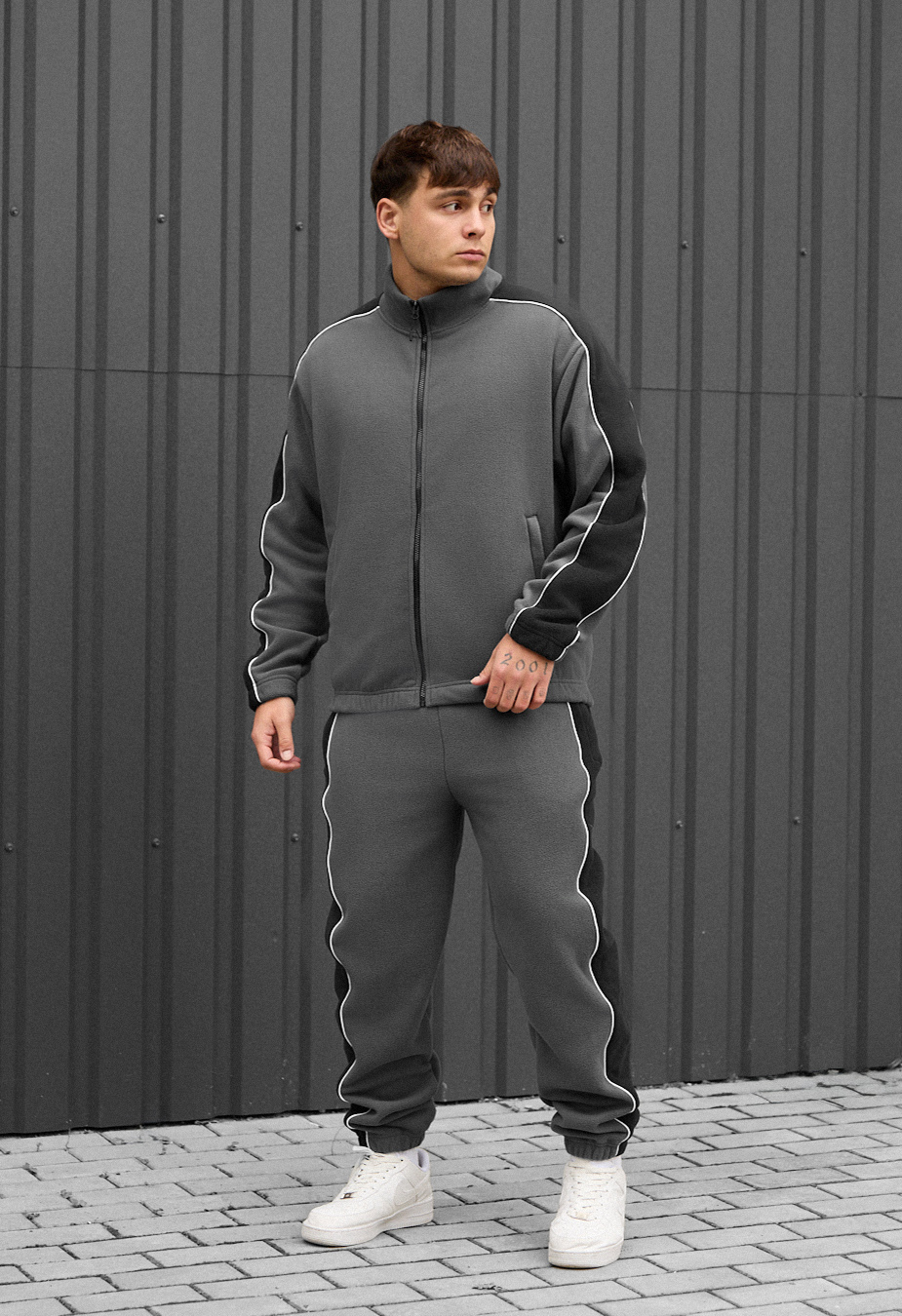 Dres Staff eli gray & black reflective fleece