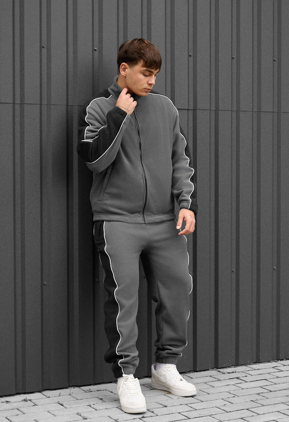 Dres Staff eli gray & black reflective fleece