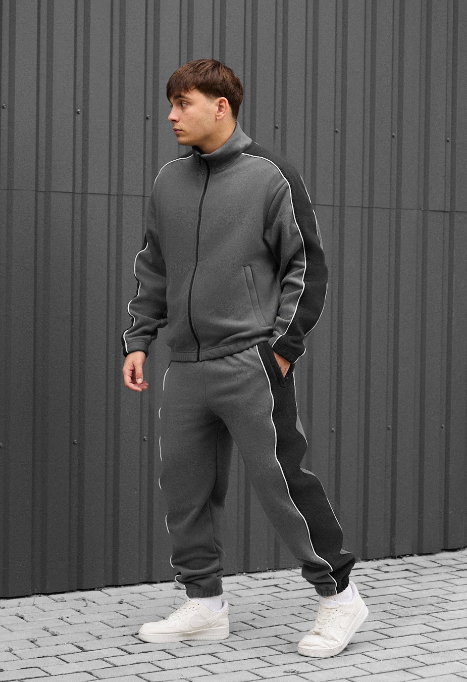 Dres Staff eli gray & black reflective fleece