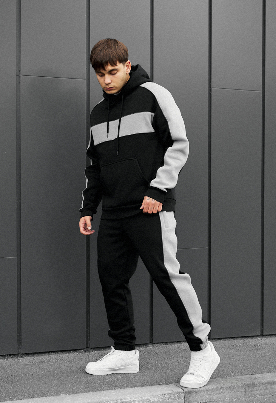 Dres Staff rik black & gray oversize fleece