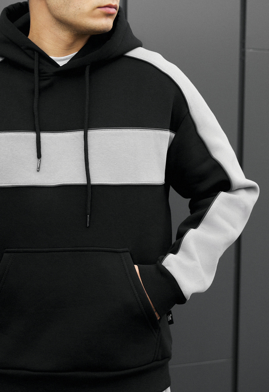 Dres Staff rik black & gray oversize fleece