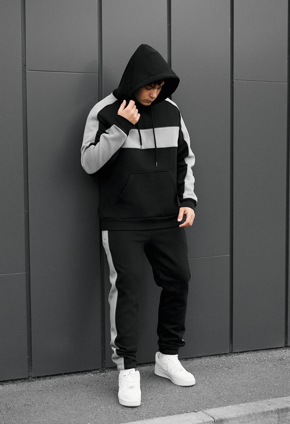 Dres Staff rik black & gray oversize fleece